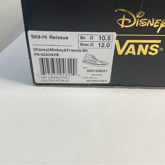 VANS x DISNEY collaboration “Mickey and friends” mens size 10.5 or wmns size 12 - Picture 7 of 11